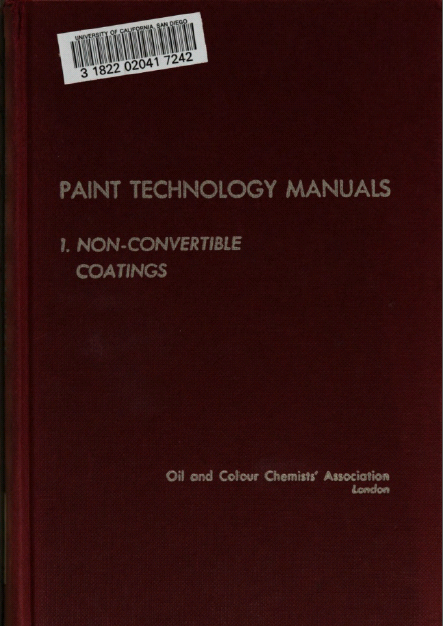 Paint Technology Manuals Non-convertible coatings · Volume 1 - Pdf
